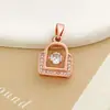 Pingente Moda Inteligente Estrela de Seis Pontas Cravejada com Zircônia Pingente Versátil Não Desbota Joias Novos Acessórios Ouro Rosa 18K