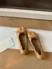 Em Estoque, Envio Imediato! Sapatos Estilo Mesma Pessoa Uva, Sapatos de Bico Aberto com Laço, Sapatos Casco de Porco, Sapatos Planos Rolinho de Ovo para Trabalho Feminino
