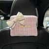 Caja de Almacenamiento de Pañuelos para Coche Estilo Xiaoxiangfeng Colgante Lindo Lazo Caja de Pañuelos para Coche Caja de Pañuelos Multifuncional para Coche