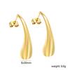 Brincos Europeus e Americanos Brilhantes Transfronteiriços, Brincos Criativos em Formato de Gota, Design de Nicho, Brincos Simples Personalizados, Brincos de Aço Inoxidável