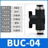 Válvula de Interruptor Neumático Conexión Rápida Válvula Manual Enchufe Rápido Tubo PU BUC-8/10 con Rosca 12mm Conector de Manguera de Aire