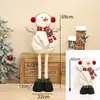2026 Novo Natal Tecido Vintage Boneco de Neve Ornamento Cena de Feriado Boneca de Tricô Suprimentos Decorativos