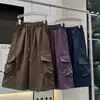 Pantalones casuales funcionales de trabajo estilo montaña para mujer con cintura elástica y cordón, pantalón-falda cropped 13426