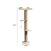 Árbol para Gatos con Postes de Madera Maciza, Postes de Sisal, Cama Integrada para Gatos, Cápsula Espacial, Árbol para Gatos de Múltiples Niveles, Directo de Fábrica