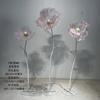 Flores Artificiais Feitas à Mão, Flores Falsas Vermelhas, Adereços de Decoração para Corredor de Casamento, Belas Decorações de Exibição, Flores de Tela de Arame, Arranjos Florais Prontos