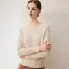 2026 Invierno Nuevo Suéter de Punto de Cachemira Cuello Redondo Manga Larga para Mujer Hueco Color Sólido Suéter Cálido Capa Base