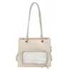 2025 Nova Tendência Estilo Coreano Duas Dimensões Transparente Bolsa para Dor Doce Bolsa Grande de Ombro Único Temperamento Fashion Bolsa Tote Pequena Transversal