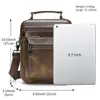 2024 Nova Bolsa Masculina de Couro Wax Top Camada Couro Bovino Bolsa Transversal Masculina Casual para o Dia a Dia Bolsa de Ombro Avançada Masculina Atacado