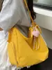 Mochila para Estudiante Universitario 2025 Verano Nuevo Desplazamiento Diario Color Puro Mochila Escolar para Estudiante de Secundaria Bolso de Hombro Cruzado Bolso Tote