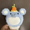 Muñeca de Verdura Tejida a Crochet Hecha a Mano de Peluche Original Oso Autocrítico con Gorro Vestido Hecho a Mano DIY Accesorios Suaves y Lindos