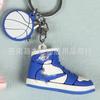 AJ1 estéreo corda de mão chaveiro sapatos de basquete pvc cola macia aj3D sapatos modelo chaveiro pingente atacado