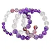 Pulsera Guofeng Diseño Retro Cristal Blanco Natural Amatista Amatista Pulsera Fantasma