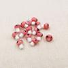 Accesorios de joyería diy cuerda para joyería colgante cuentas espaciadoras de cerámica con impresión cuentas de cerámica con agujero recto de hongo pequeño al por mayor