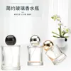Botellas de Perfume Cilíndricas en Stock 30ml 50ml 100ml Botellas de Vidrio Recargables para Perfume Botellas Transparentes con Atomizador Cosmético