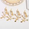 Flor de Perla cobre incrustado circón joyería accesorios para el cabello horquilla nupcial diy hecha a mano con incrustaciones de diamantes accesorios de abanico productos semiacabados
