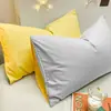 Nuevas fundas de almohada de algodón lavado cepillado de color sólido para invierno, resistentes a la suciedad, juego de dos, color liso ultrasuave para combinar