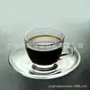 Tazas de Café de Vidrio al por Mayor, Tazas de Café con Platillos, Tazas de Té de Flores, Tazas de Regalo Promocional Personalizadas, Estilo Simple para Uso en el Hogar