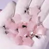 Suministro de fábrica colgante de estrella de ágata roja collar coreano joyería colgante de cristal rosa moda regalo de San Valentín 20*6