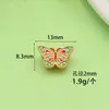 Venta Directa de Fábrica de Accesorios para Pulseras de Mariposa Esmaltadas Chapadas en Oro que Conservan el Color, Espaciadores de Cuentas para DIY y Accesorios al por Mayor