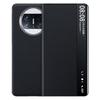 Para Huawei MateX3 Funda de Cuero Funda de Teléfono Piel Genuina de Vaca Cuero Nappa con Agujeros Pequeños X3 Funda Protectora con Ventana Inteligente