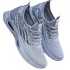 Zapatos Casuales Flyknit para Hombre, Zapatos Transpirables para Correr al Aire Libre, Zapatos Deportivos para Hombre con Cordones de Comercio Exterior, Diseño Hueco, Casuales y Versátiles