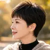 Peluca de pelo corto, cobertura completa para la cabeza para mujeres, hecha de cabello humano real, específicamente para cabezas calvas, elegante, ligera, transpirable, adecuada para madres de mediana edad y mayores para uso diario