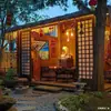 Alojamiento Rural de Moda en Villa de Madera con Techo de Paja, Paisajismo de Patio Rural, Sala de Té y Madera Resistente a la Corrosión al Aire Libre para Turismo Agrícola