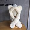 Chapéu Cachecol de Inverno Infantil Leve DIY Costura Outono e Inverno Espessado Quente com Proteção para Ouvido à Prova de Vento Chapéu Fofo
