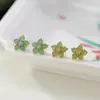 Yilu Plata Jade Natural Hetian Plata de Ley S925 Cuentas Flor Doradas Jade Pendientes de Lujo Ligero Fábrica al por Mayor