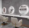 Espejo de un solo lado con luz LED de moda para salones de peluquería, popular en salones de peluquería famosos en Internet, adecuado para áreas de corte, permanente y tinte