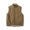 Correr al aire libre, resistente al agua, multibolsillos, cuello alto, estilo ropa de trabajo duradera, chaleco de algodón cálido, unisex. 13511