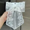 Nuevo Clip de Resorte de Encaje Super Transparente Hecho a Mano con Malla de Encaje Grande y Lazo Clip de Primavera Peineta Transfronteriza Europea y Americana Tocado para Mujeres