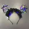 Diadema de Rama de Murciélago Oscuro de Halloween Diadema de Araña Calabaza Diadema Divertida para Fiesta Festiva Disfraz