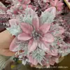 Decorações de Natal Flores de Natal Poinsettia de Simulação Decorações de Árvore de Natal Festa de Festival Enfeites DIY Atacado