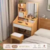 Tocador pequeño, tocador moderno simple para dormitorio, para apartamentos pequeños, nuevo modelo 2026, mesa de maquillaje simple para viviendas de alquiler