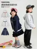 Wulibu Yi Abrigo de Otoño Personalizado para Niñas con Capucha de Moda Holgado Patrón de Estrellas Top Casual