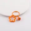Estilo Ins Estrela Colorida Oca de Cinco Pontas Sino Argola de Livro Fivela de Porta Chaveiro Brinquedo de Boneca DIY Pingente de Contas Decoração