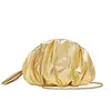 Comercio Exterior Transfronterizo Francés de Nicho Piel Suave Color Caramelo Plisado Nube Bolso Mini de Hombro Cruzado con Clip para Mujer 2025