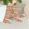 Anillo de Acero Inoxidable con Forma de Caracola de Nueva Moda Transfronterizo Anillo Tridimensional Versátil para Anillo del Dedo Índice de Vacaciones y Viajes Personalizado