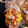 Festival do Meio Outono Jin Shang Lua Cheia Outono Dourado Buquê Portátil Pendente de Porta DIY Parede de Orelha Dourada de Mil Camadas Pendente de Presente Materiais de Arte Floral