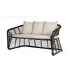 Sofá Cadeira de Rattan para Lazer ao Ar Livre Pátio à Prova d'Água Proteção Solar Exterior Sofá de Rattan Trançado de Rattan Varanda Móveis de Combinação de Mesa de Café