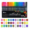 Caneta Delineadora Metálica de Duas Linhas Sonhadora Conjunto de 60 Cores Caneta com Glitter Caneta Marcadora de Cor Metálica Caneta Marcadora Fluorescente para Diário