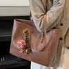 Bolso Tote de Mano con Textura Retro para Mujer 2025 Nuevo Casual de Gran Capacidad Bolso de Hombro de Alta Gama Versátil Bolso de Axila a la Moda