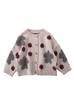 Nova Coleção Primavera 2024 Estilo Coreano Roupas Infantis Meninas Suéter Grande de Bolinhas Suéter Infantil Cardigã de Tricô para Bebê Menina