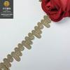 Encaje para escote de hilo dorado de 2 cm, accesorios de ropa Lolita con ondas, encaje de código de barras pequeño, bordado, accesorios hechos a mano DIY