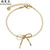Joyería Transfronteriza Nuevo Estilo Ins Lazo Acero Inoxidable Nicho Joyería Simple Elegante Alta Gama Para Combinar