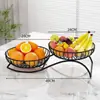 Bandeja de frutas criativa, cesta de frutas para sala de estar, expositor de lanches e frutas secas para mesa, mesa de centro, mesa de jantar, prateleira de armazenamento multicamadas