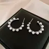 Pendientes de plata de ley S925 estilo coreano de lunares con lazo 2026 nuevos de moda populares versátiles de alta gama hermosos pendientes para mujer