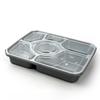 Caja Desechable para Comida Rápida con Múltiples Compartimentos, Caja para Empaque de Comida para Llevar, Imprimible, Cierre Seguro, Sellada, Lonchera Compartimentada, Grado Alimenticio