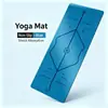 Tapete de yoga personalizado transfronteiriço de borracha PU, antiderrapante, espessado e alargado, 185*68*0,5cm, tapete de nível profissional para estúdios de yoga